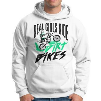 Cute Real Girls Ride Dirt Bikes | Funny Motorbike Racer Gift Hoodie - Seseable