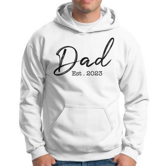 Dad Est 2023 Promoted To Father 2023 First Fathers Day Gift For Mens Hoodie | Mazezy