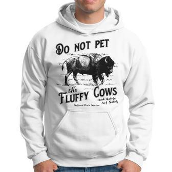 Do Not Pet The Fluffy Cows American Bison Vintage Hoodie | Mazezy
