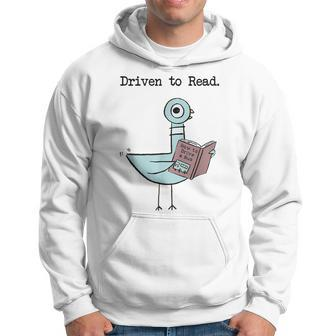 Driven To Read Pigeon Library Reading Books Reader Funny Hoodie | Mazezy