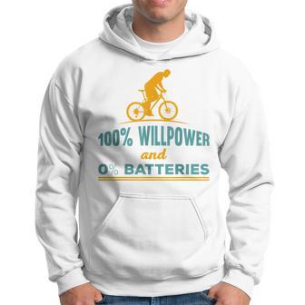 E-Bike Mountainbike 100 Willpower Und 0 Akkus Radfahrer Hoodie - Seseable