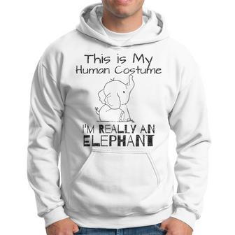 This Is My Echthaar Kostüm Ich Bin Wirklich Ein Elefant Hoodie - Seseable