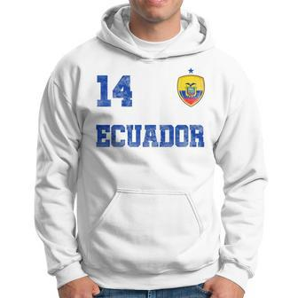 Ecuador Soccer Jersey Number Fourn Ecuadorian Flag Men Hoodie - Thegiftio UK