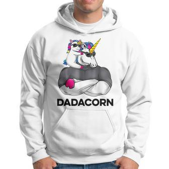 Fathers Day Gift Unicorn Dad Funny Dadacorn Men Hoodie | Mazezy