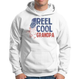 Fishing Reel Cool Grandpa 4Th Of July Gift Fisherman Gift For Mens Hoodie | Mazezy