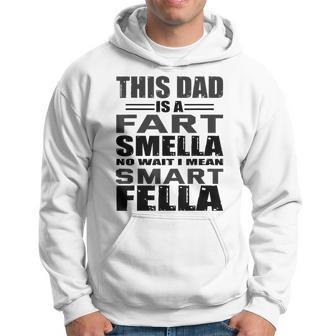 Funny Gift For Dad Fart Smells Dad Means Smart Fella Men Hoodie Graphic Print Hooded Sweatshirt - Seseable