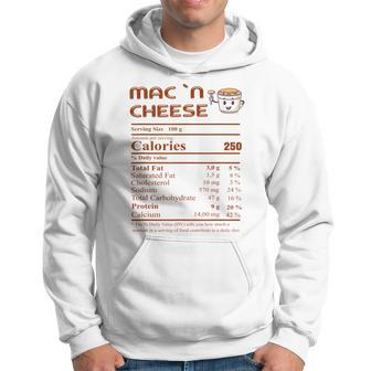 Funny Mac ´N Cheese Nutrition Facts Thanksgiving Christmas Men Hoodie Graphic Print Hooded Sweatshirt - Seseable