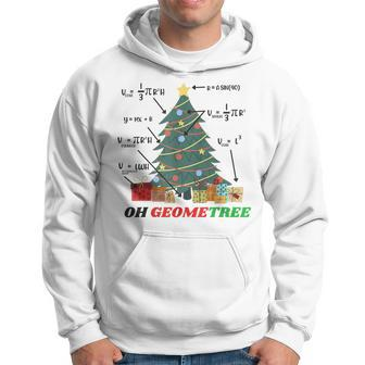 Funny Math Geometry Christmas Tree Geometree Teacher Xmas Men Hoodie Graphic Print Hooded Sweatshirt - Seseable
