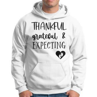 Funny Pregnancy Thanksgiving Graphic Thankful Grateful A Men Hoodie Graphic Print Hooded Sweatshirt - Seseable
