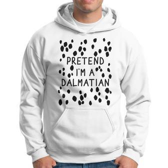 Funny Pretend Im A Dalmatian Dog Halloween Diy Costume Men Hoodie Graphic Print Hooded Sweatshirt - Thegiftio UK