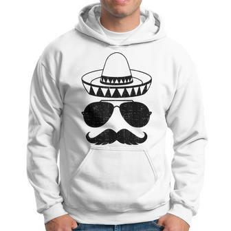 Funny Sombrero Face With Mustache For Mexican Cinco De Mayo Hoodie | Mazezy