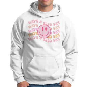 Have A Good Day Retro Smile Face Aesthetic Trendy Men Hoodie - Thegiftio