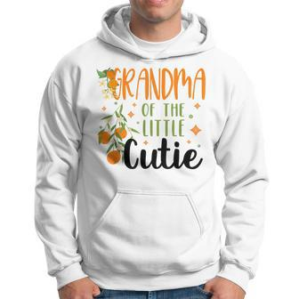 Grandma Little Cutie Baby Shower Orange 1St Birthday Party Men Hoodie - Thegiftio UK