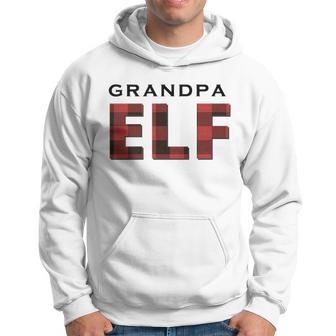 Grandpa Elf Red Buffalo Plaid Christmas For Him Gift For Mens Hoodie | Mazezy