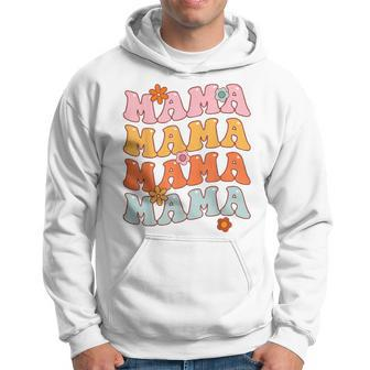 Groovy Mama Face 70S Daisy Flower Smile Hoodie | Mazezy