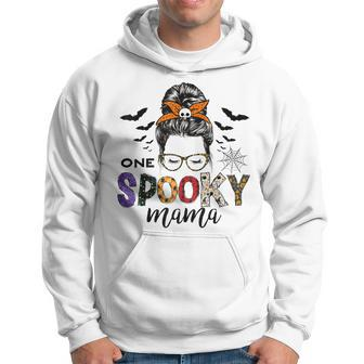 Groovy One Spooky Mama Messy Bun Women Witch Mom Halloween V3 Men Hoodie - Thegiftio UK
