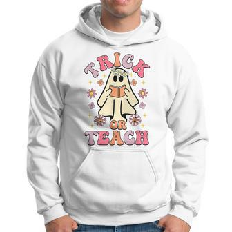 Groovy Trick Or Teach Ghost Teacher Halloween Costume 2022 V5 Men Hoodie - Thegiftio UK