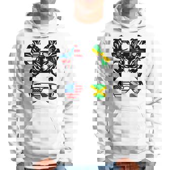 Half American Half Jamaican Girl Usa Jamaica Flag Patriot Hoodie | Mazezy