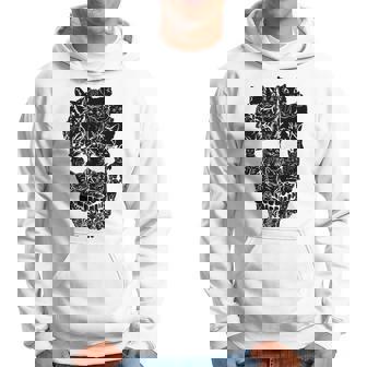 Halloween Cat Skull Kitty Skeleton Costume Skull Cat Men Hoodie - Thegiftio