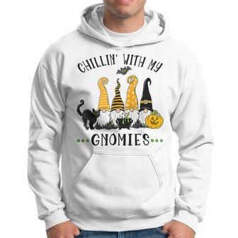 Halloween Gnomes Cute Autumn Fall Chillin With My Gnomies Men Hoodie - Thegiftio UK