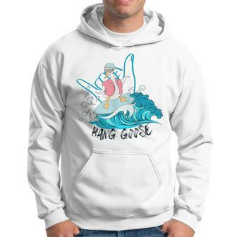 Hang Goose Silly Goose Surfing Funny Farm Animal  Hoodie