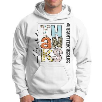 Happy Hallothanksmas Infant Teacher Life Thanksgiving Hoodie - Thegiftio UK