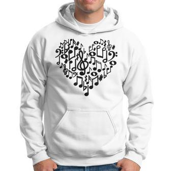 Heart Shape Musical Notes Tie Dye Funny Valentines Day 2023 Hoodie - Seseable