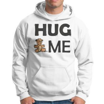 Hug Me With Cute Teddy Bear Men Hoodie Graphic Print Hooded Sweatshirt - Seseable