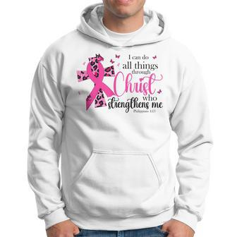 I Can Do All Things Through Christ God Cancer Survivor Women Hoodie - Seseable