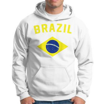 I Love Brazil Minimalist Brazilian Flag Men Hoodie Graphic Print Hooded Sweatshirt - Thegiftio UK