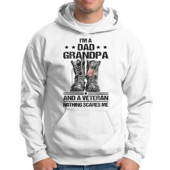 Im A Dad Grandpa And A Veteran Nothing Scares Me Dad Hoodie - Seseable