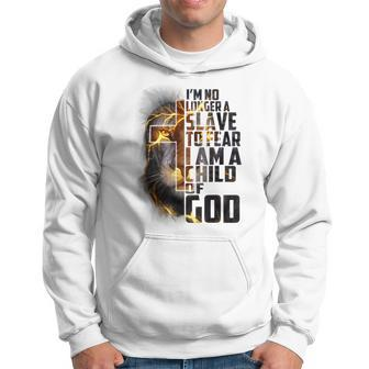 Im No Longer A Slave To Fear Im Believe In God Christian Men Hoodie Graphic Print Hooded Sweatshirt - Seseable