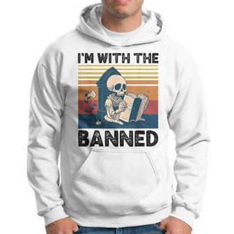 Im With The Banned Read Banned Books Lover Bookworm Hoodie | Mazezy