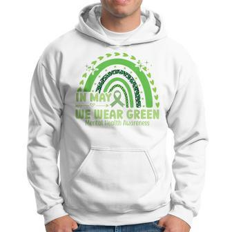 In May We Wear Green Semicolon Mental Health Awareness Month Hoodie | Mazezy UK