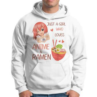 Just A Girl Who Loves Anime And Ramen Japan Anime Girl Hoodie | Mazezy