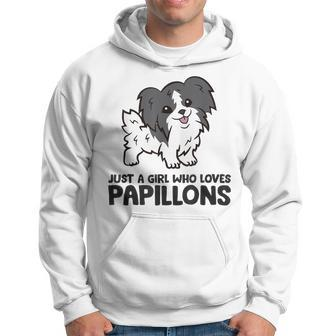 Just A Girl Who Loves Papillons Love Papillon Dogs Hoodie | Mazezy