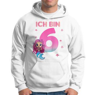 Kinder 6 Geburtstag Mädchen Meerjungfrau Nixe Ich Bin 6 Jahre Hoodie - Seseable