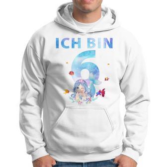 Kinder 6. Geburtstag Meerjungfrau Hoodie, Geschenk für 6-jähriges Mädchen - Seseable