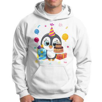 Kinder Pinguin-Party 9. Geburtstag Hoodie, Pinguin Mottoparty Outfit - Seseable