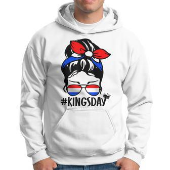 Koningsdag Netherlands Messy Bun Kingsday Dutch Kings Day Hoodie | Mazezy AU