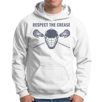Lacrosse Goalie Respect The Crease Lax Hoodie | Mazezy