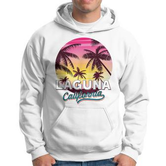 Laguna California Palm Tree Beach Summer Vacation Sunset Hoodie | Mazezy