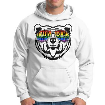 Lgbt Daddy Papa Bear Gay Pride Proud Dad Fathers Day Gift For Mens Hoodie | Mazezy