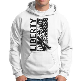 Liberty Lady Statue Shotgun Usa Pro Gun 2Nd Amendment Hoodie - Seseable