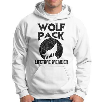 Lifetime Wolf Pack Member | I Love Wolves Funny Wolves Hoodie - Thegiftio UK