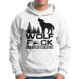 Lifetime Wolf Pack Member | I Love Wolves Funny Wolves Hoodie - Thegiftio UK