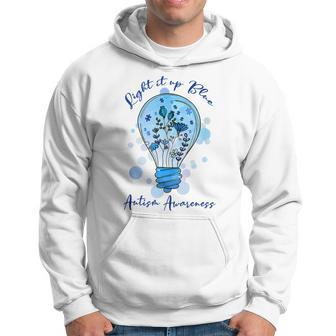 Light It Up Blue Autism I Wear Blue For Awareness Hoodie - Seseable