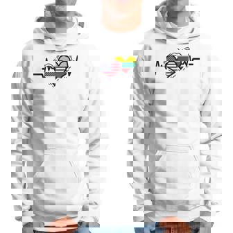 Lithuanian Roots Heartbeat Lithuanian American Hoodie | Mazezy