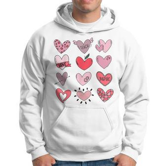 Melanin Teacher Valentine Teaching Fills My Heart Teacher V2 Men Hoodie Graphic Print Hooded Sweatshirt - Thegiftio UK