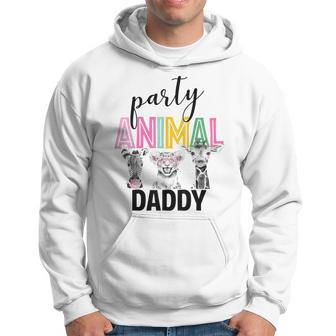 Mens Birthday Zoo Party Animal Daddy Funny Safari Birthday Party Hoodie - Seseable